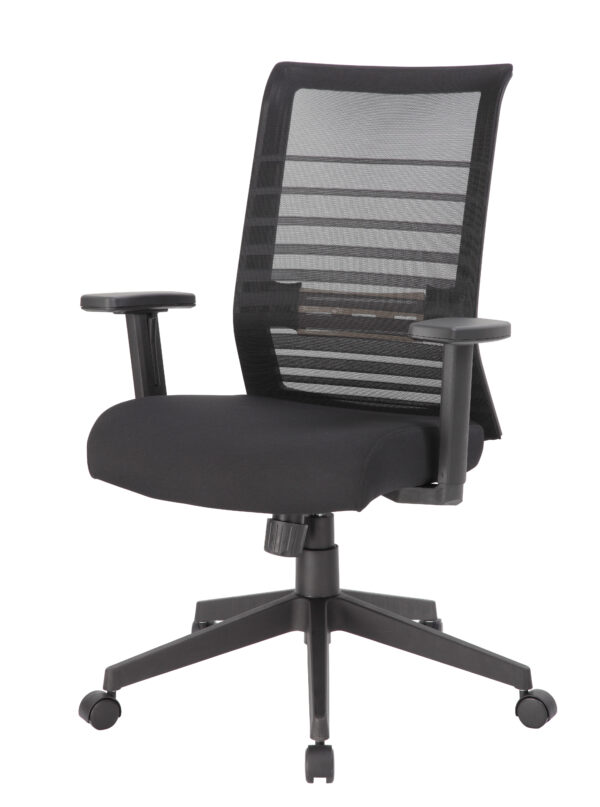 Horizontal Task Chair w/Synchro-Tilt Mechanism, Mesh - Black - Image 7