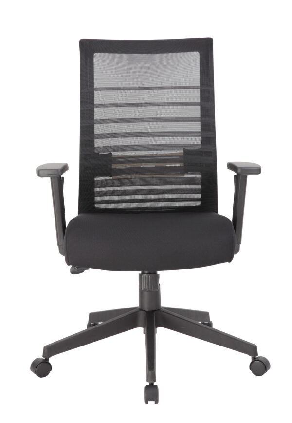 Horizontal Task Chair w/Synchro-Tilt Mechanism, Mesh - Black - Image 3