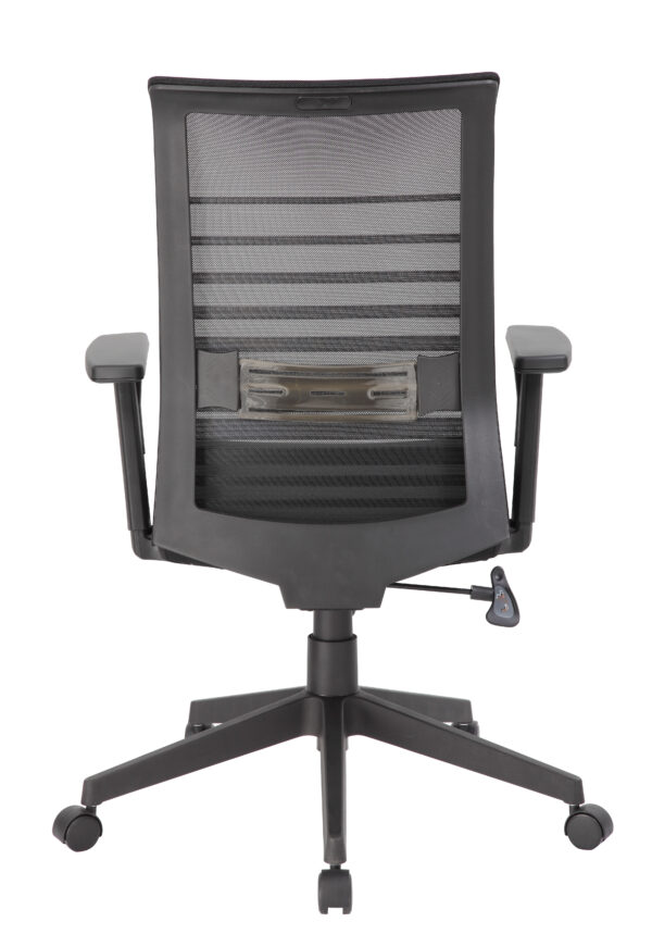 Horizontal Task Chair w/Synchro-Tilt Mechanism, Mesh - Black - Image 2