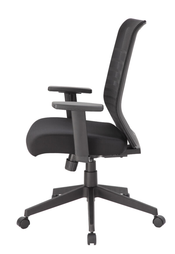 Horizontal Task Chair w/Synchro-Tilt Mechanism, Mesh - Black - Image 6