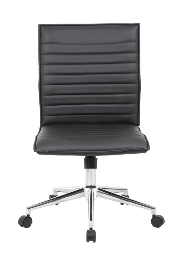 Hospitality Task Chair, PVC Vinyl - Black - Image 2