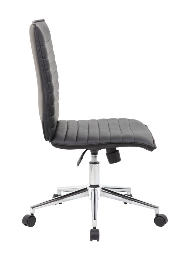 Hospitality Task Chair, PVC Vinyl - Black - Image 6