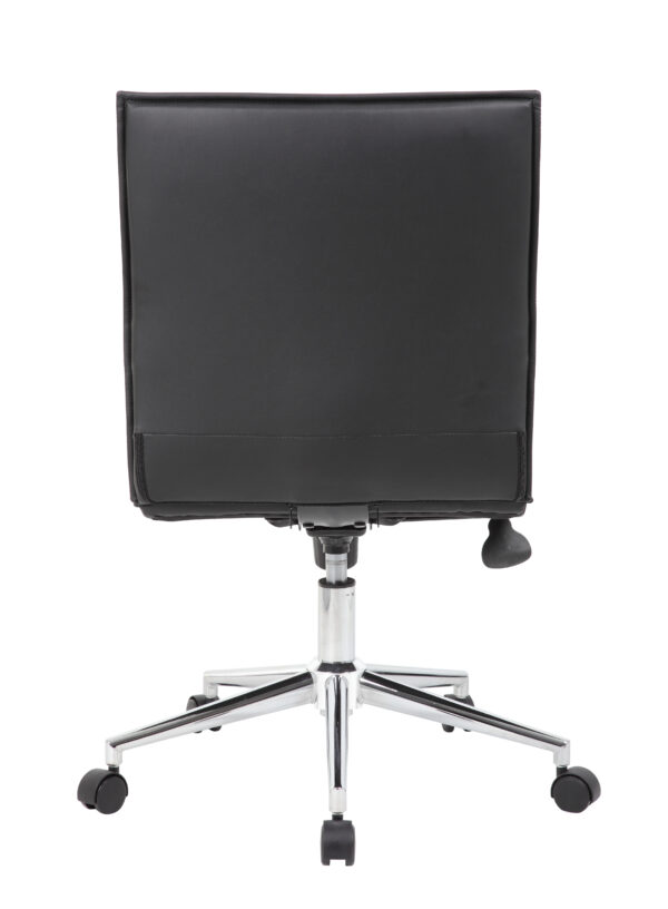 Hospitality Task Chair, PVC Vinyl - Black - Image 3
