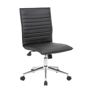 Hospitality Task Chair, PVC Vinyl - Black