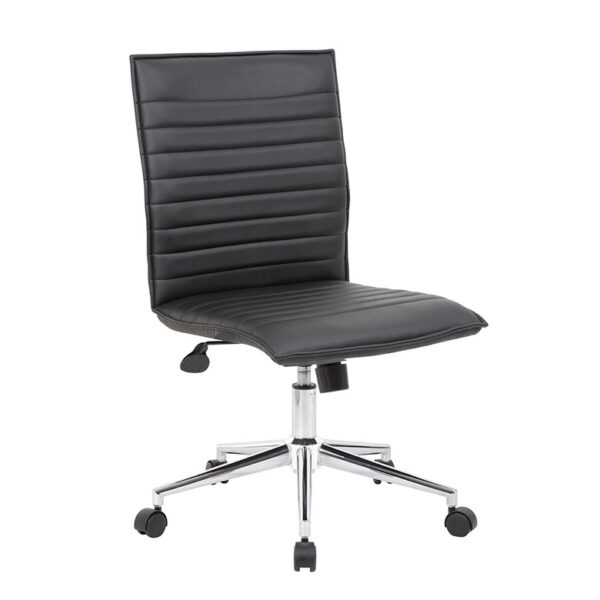 Hospitality Task Chair, PVC Vinyl - Black