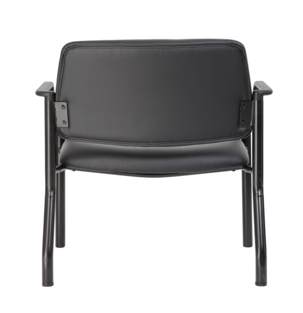Mid-Back Guest Chair w/500lb Capacity, Vinyl - Black - Image 2