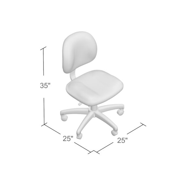 Perfect Posture Deluxe Office Task Chair, Tweed - Black - Image 8
