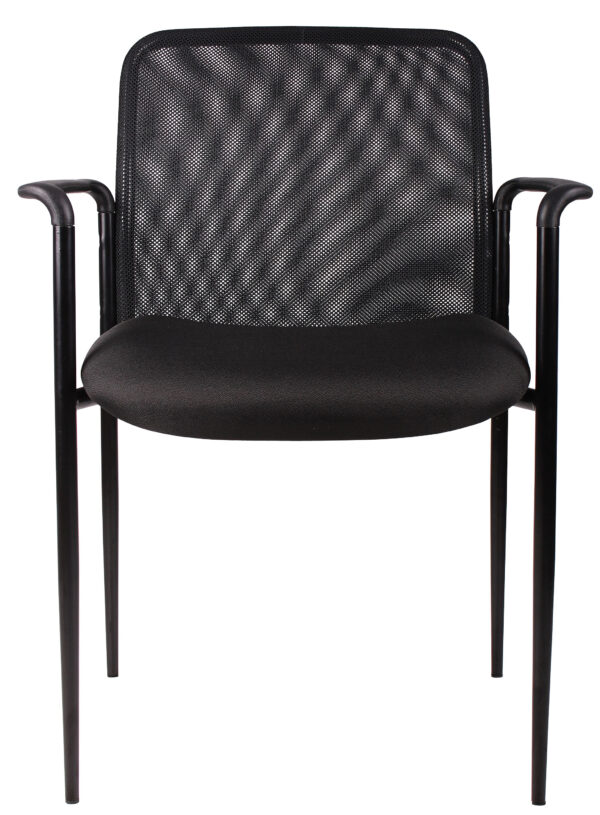 Stackable Guest Chair, Mesh - Black - Image 3