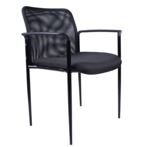 Stackable Guest Chair, Mesh - Black