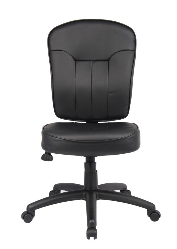 Mid-Back Task Chair, LeatherPlus - Black - Image 3