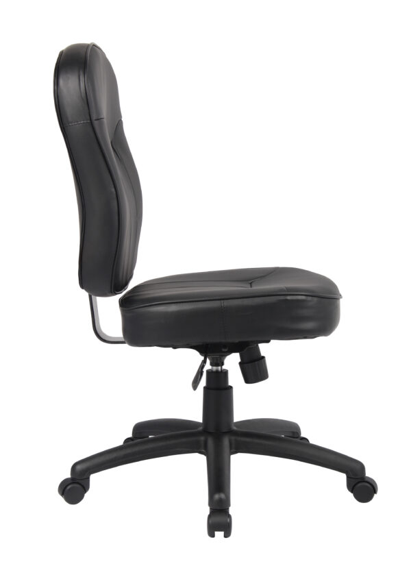 Mid-Back Task Chair, LeatherPlus - Black - Image 5
