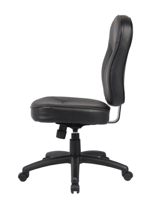 Mid-Back Task Chair, LeatherPlus - Black - Image 6