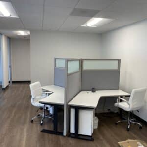 3 120 degree sit/stand workstation